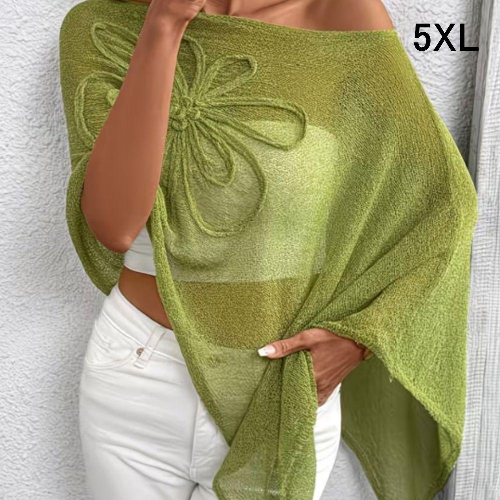 Off Shoulder Poncho Tops Sheer Design Crochet Poncho Stylish Sheer Top  Beach Wear