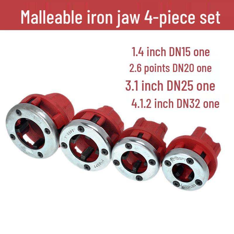 Durable 1/2-4 inch Manual Pipe Threader for Iron, Galvanized, and Water Pipes
