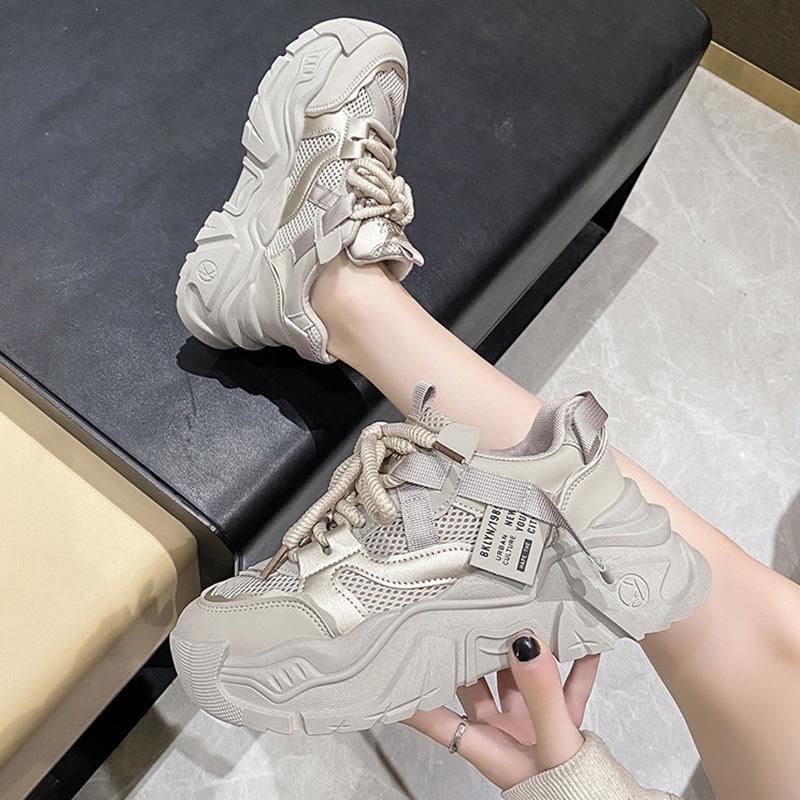 Модная роскошь 2024 года, весна и осень, новые популярные кроссовки на толстой подошве, универсальные повседневные кроссовки для сноуборда, сетчатые дышащие спортивные туфли, кроссовки