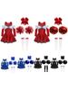 Girls Sparkling Cheerleading Outfit Off Shoulder Sequin Dress Long Sleeve Bow Headwear Hand Accessories Sport Socks