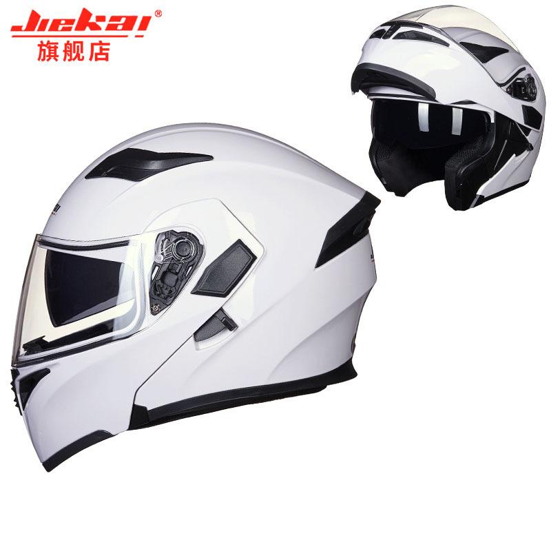 JIEKAI шлем для мужчин мотоциклетный шлем с открытым лицом для женщин двойные линзы противотуманные персонализированные крутые с Bluetooth всесезонные
