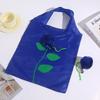 Складная сумка для покупок с розовым цветком, портативная, большой вместимости, складная сумка-тоут, легкая, прочная, дорожная ручная сумка, мешочек для хранения