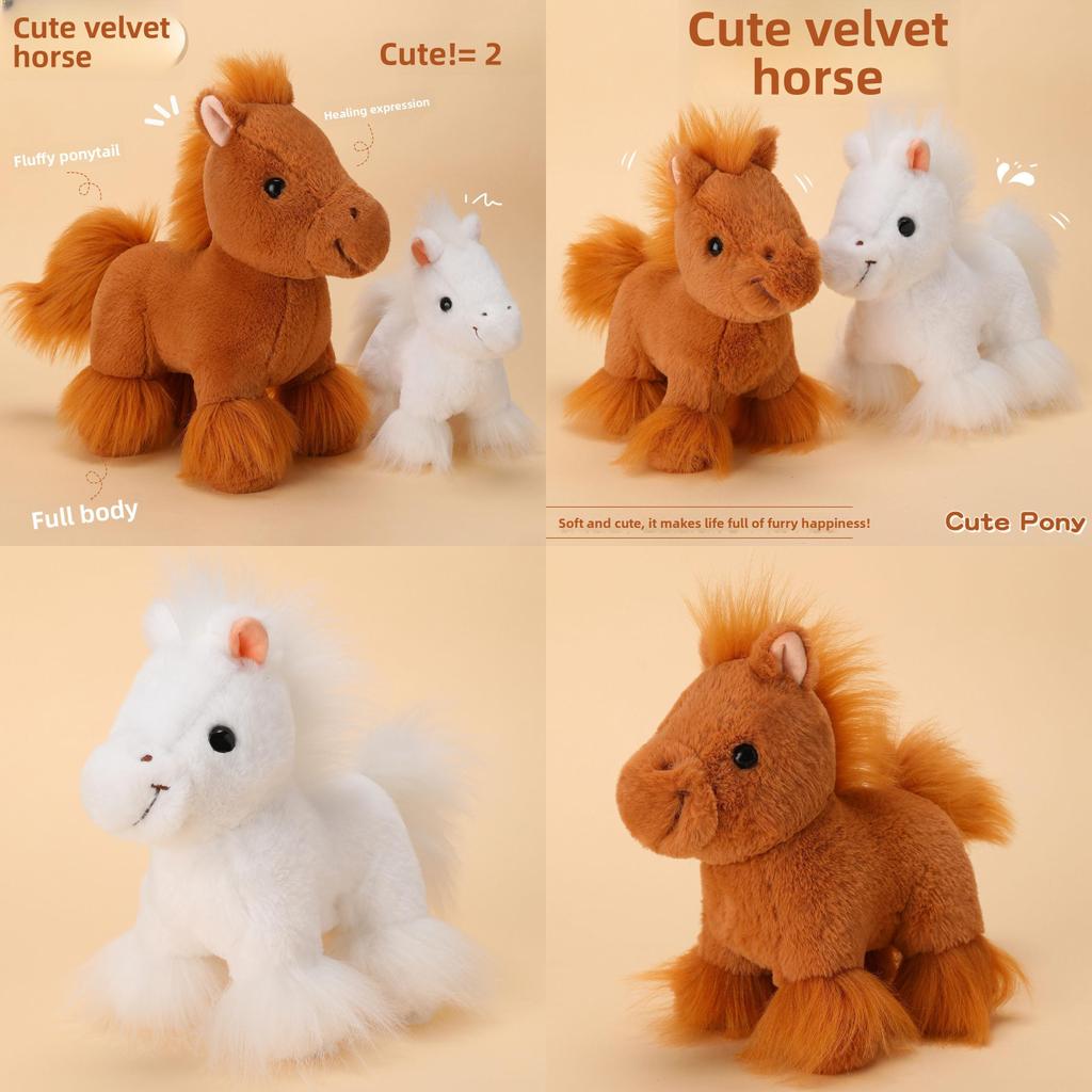 Small Plush Pony Toy With Pp Cotton Filling For Animal Collectors And Gift Giving