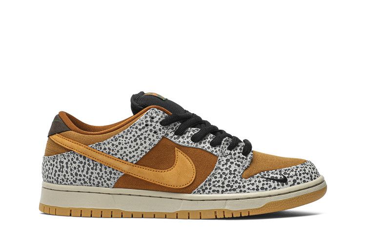 Men's Sneakers Nike SB Dunk Low Safari Black/Orange-Cement Grey-Outdoor green