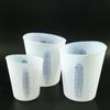 2Pcs Silicone Measuring Glass Set 250ml and 500ml Mixing Cups with Clear Graduations Disposable Laboratory Capacity Cups
