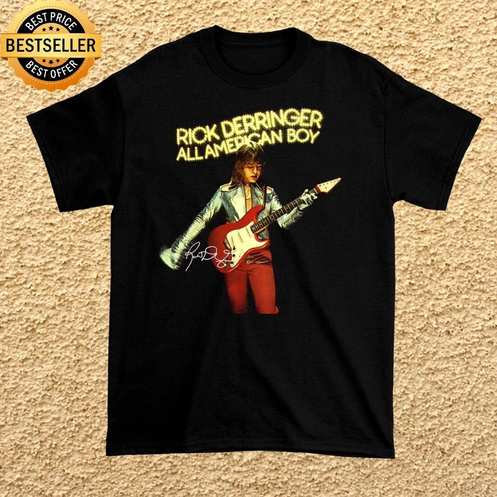 Rick Derringer – All American Boy T Shirt Black All Size S-2XL Unisex T-Shirt