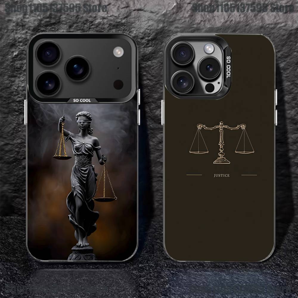 Чехол для телефона "Закон Судья Правосудие Адвокат" для iPhone 17,16,15,14,13,12,11,Pro,XS,Max,Plus,Mini,SE4,E Черный Матовый Ударопрочный Чехол
