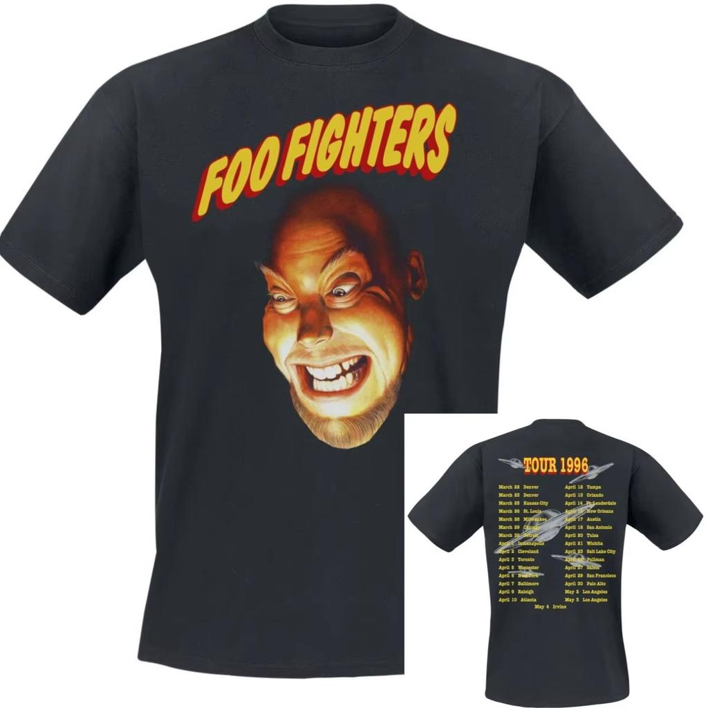 1995 Foo Fighters Классический Постер Принт Футболка Мужская Женская Винтажная Металл Рок Группа Хлопок Уличная Одежда Харадзюку Мода Летняя Новая Футболка Повседневная Оверсайз Топ