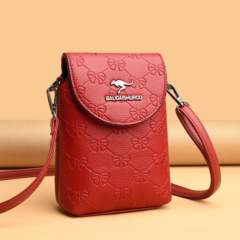 Мягкая кожаная сумка для мобильного телефона, женская модная женская сумка через плечо, ветровая сумка-мессенджер, женская простая и легкая