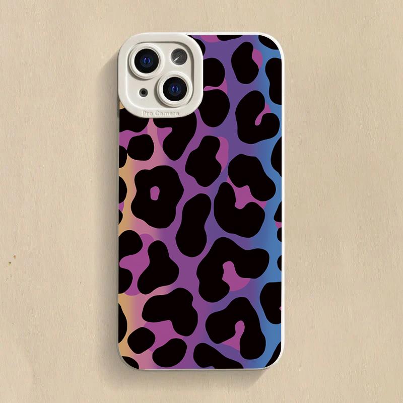 Case For Mi 15 14T 13T 12T Pro 14 13 12 11 Lite NE Poco F6 F5 X5 M6 X7 Pro Colorful Leopard Pattern Silicone Phone Cover