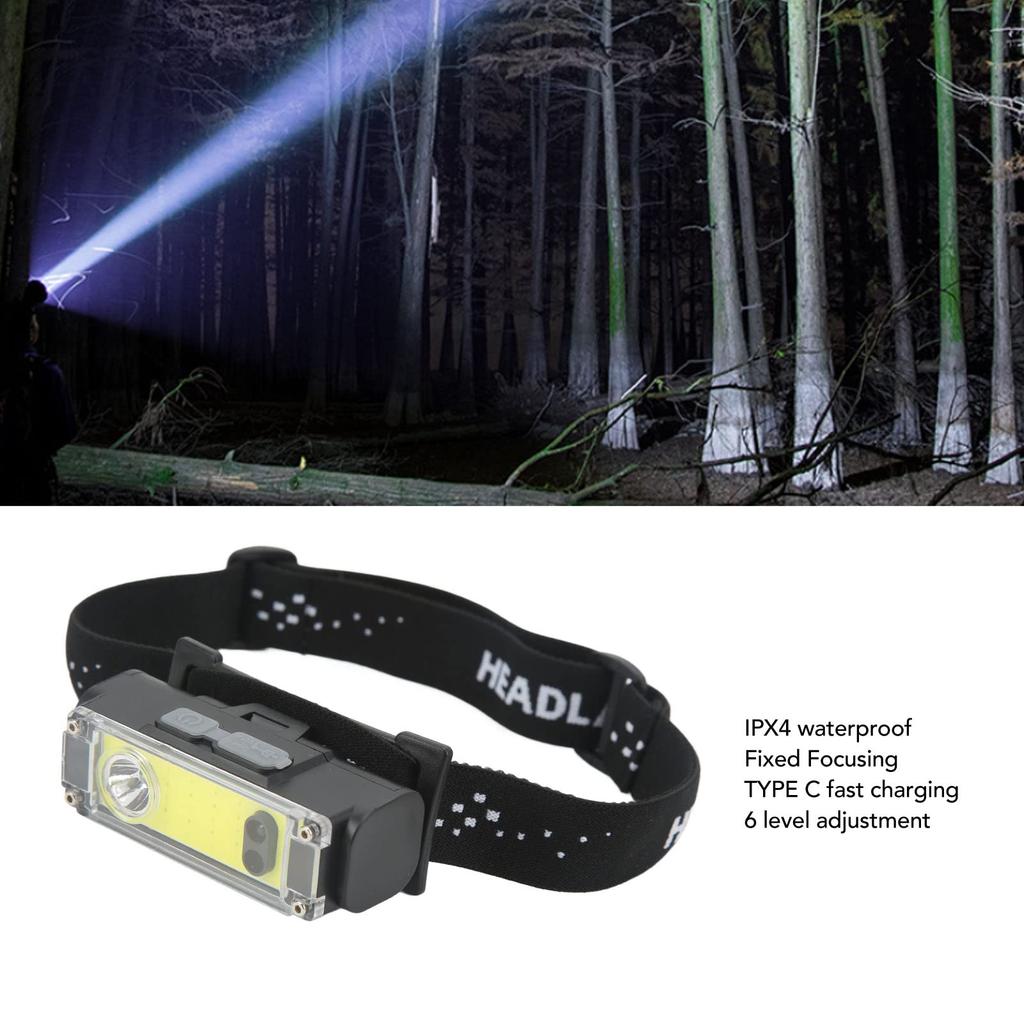 Светодиодный налобный фонарь со светодиодным перезаряжаемым через USB налобным фонарем для активного отдыха, велоспорта, походов, кемпинга, рыбалки,