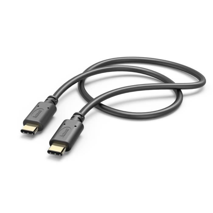 CABLE DE CHARGE USB-C-USB-C, 1.5M, NOIR HAMA