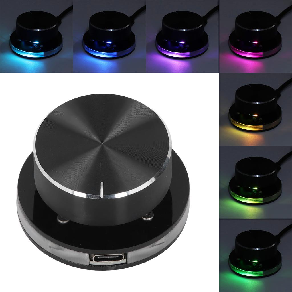 USB Volume Control Knob 360 Degree Rotating Professional USB Volume Control Multimedia Controller Knob Acrylic Plastic for PC
