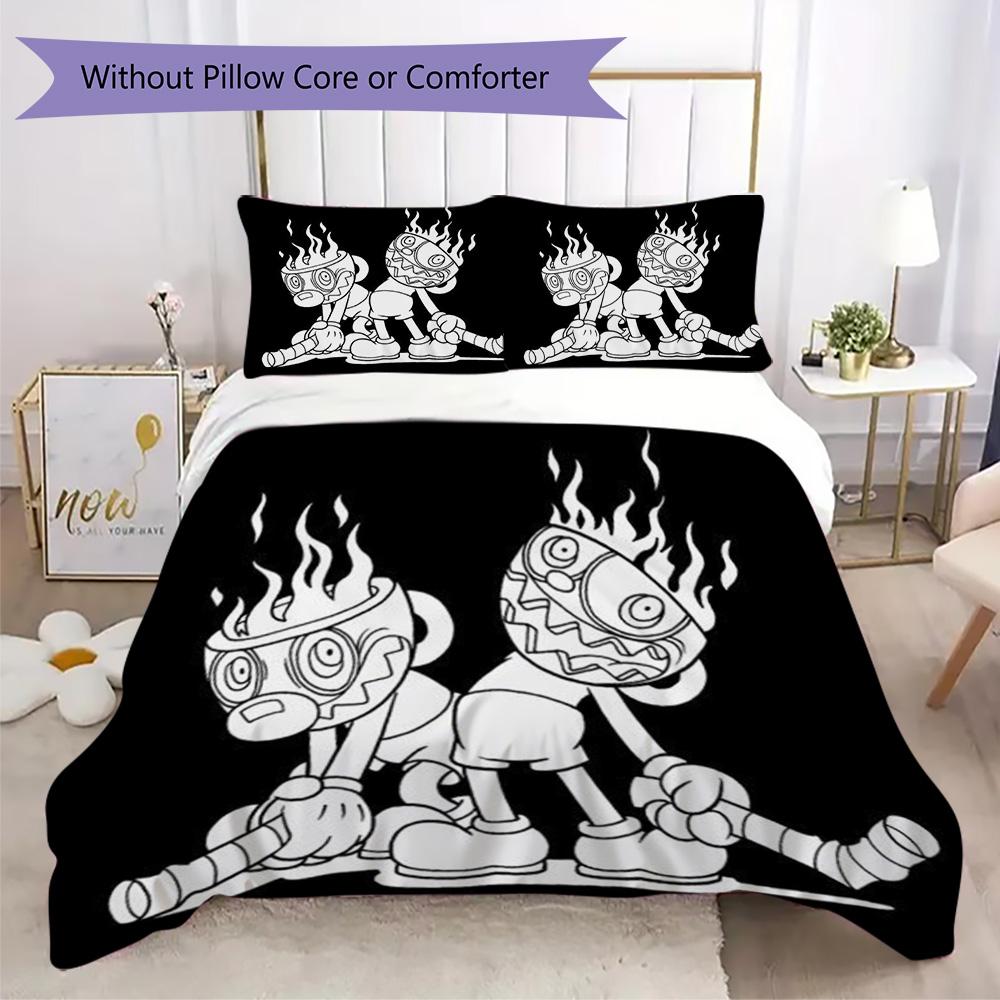KNDCKDUT Pattern Bedding,Quilt Set Quilt Cover Pillowcase Home Birthday Gift (1*duvet cover+2*pillowcase,without core)ZSJT0917059