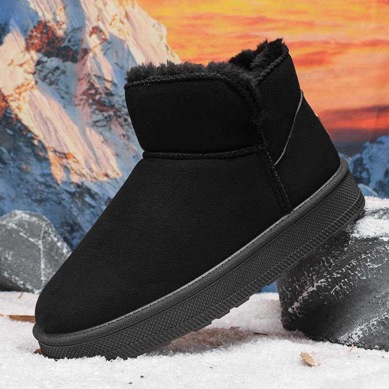 Зимние ботинки мужские, теплые, бархатные, высокие, хлопковые, с мехом, водонепроницаемые и нескользящие, ботинки Martin