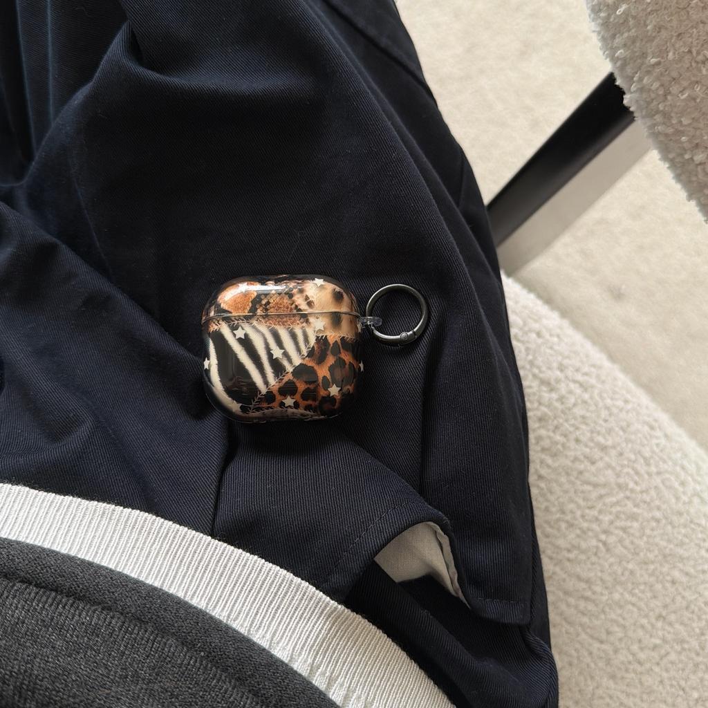 Персонализированный защитный чехол для AirPods Pro3 со вставками, животный, в полоску, леопардовый принт, новая модель подходит для Apple airpods4 noise