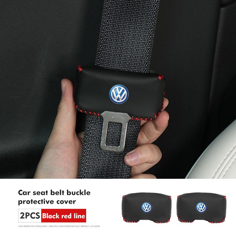 O2Suede Car Seat Belt Buckle Plug Anti-Scratch Clip Protective For Volkswagen VW Golf 4 5 6 7 Polo Jetta Sagitar Magotan Passat B5