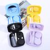 Macaron Color Eye Contact Lenses Cases Girl Black Purple Contacts Lens Container Case with Silicone Tweezers Mini Pocket Box