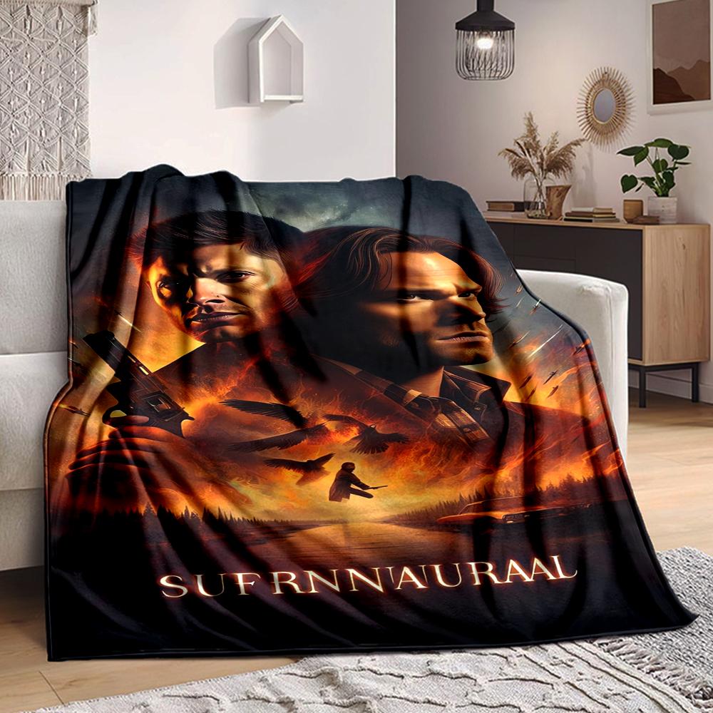 1Pc Supernatural Dark Journey Blanket Soft And Comfortable Casual Warm Camping Travel Christmas Halloween Xmas Gift M928697