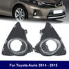 2PCS Left Right Front Bumper Fog Light Cover For Toyota Auris 2014 2015 Front Driving Fog Lamp  Shell Cap
