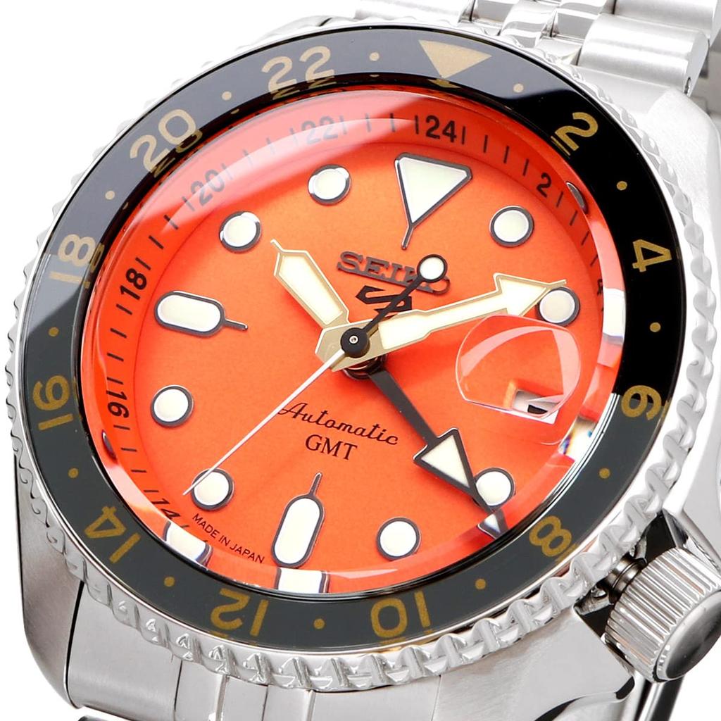 5 SPORTS SKX Sports Style GMT Model Automatic Winding Mechanical Distribution Limited Model Watch Five Sports Made In Japan SSK005 Orange Overseas