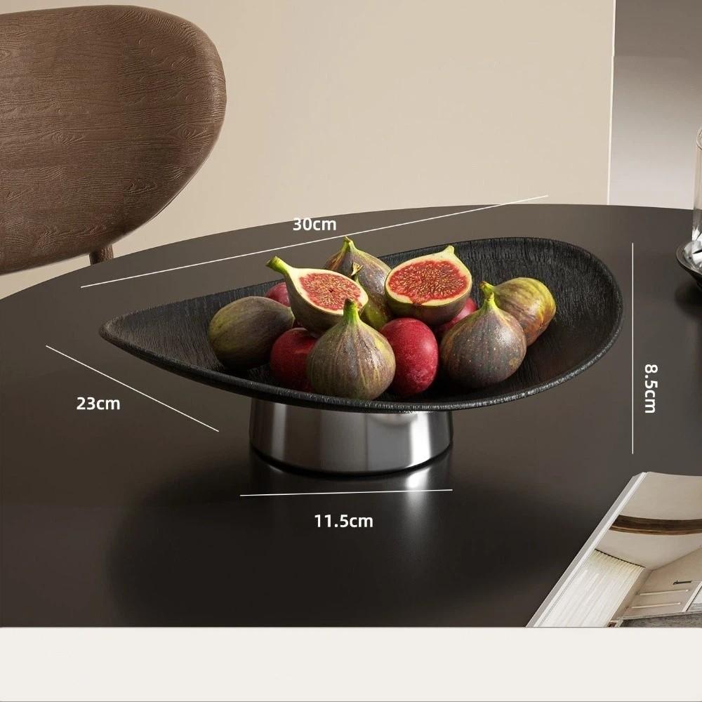 New Light Luxury Style Fruit Plate Multi-purpose Desktop Jewelry Aromatherapy Storage Plate Oval Tray Kitchen