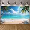 Seaside Event Banner Vivid Color Scheme Ocean Celebration Banner Summer Photo Backdrop Blue Ocean Theme Seaside Backdrop