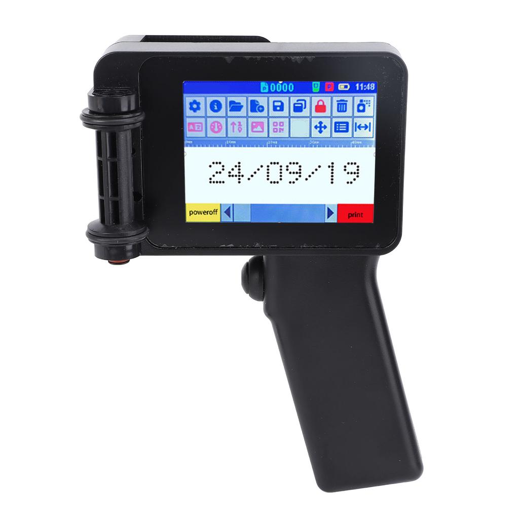 Ручной струйный принтер-пистолет Маленький портативный с HD LED 4.3-дюймовым сенсорным экраном N6 Без картриджа 12.7 мм для QR-кода