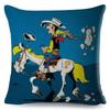 Lucky Luke Наволочка Декор Мультяшный Аниме Принт Чехол на Подушку для Дивана Дома Детской Комнаты Полиэстер Наволочка ,(6)