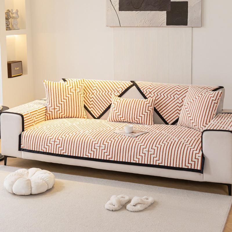 Premium Sense Simple Wind Sofa Cushion Universal In All Seasons New Sofa Seat Cushion Non-Slip Cover Cover Cloth Towel