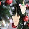 Unfinished Wooden Ornaments Unicorns DIY Blank Christmas Tree Hanging Wood Slices