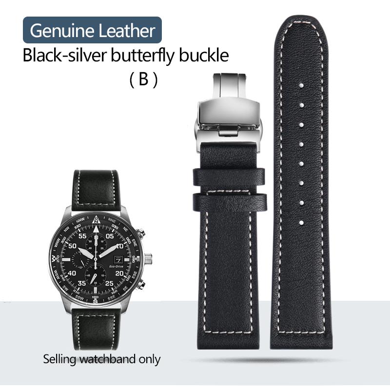 High Quality Cowhide Leather Watchband for Citizen CA0690 CA0695-17E CA4500 Bracelet Men's Steel Rubber Watch Strap 20mm 22mm