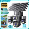 OKAM PRO AOV Solar Camera HD 20MP Quad-Lens 4G Outdoor Camera 16000mAh Battery 24/7 Recording AI Tracking CCTV Night Vision