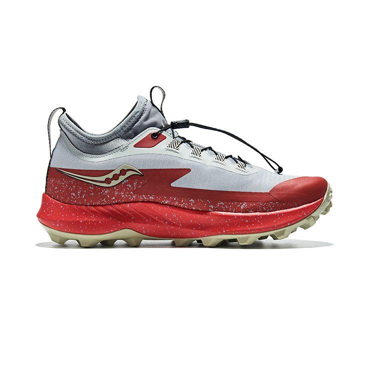 SAUCONY Peregrine 13 St Многофункциональные профессиональные кроссовки для трейлраннинга с низким верхом Мужские кроссовки Серо-красные S20840-105