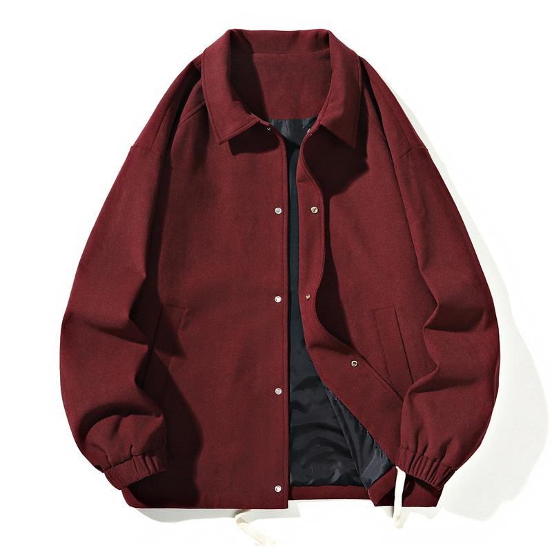 Men's Casual Spring and Autumn New Jacket Jacket Versatile Simple Jacket Men's Lapel Short Youth Solid Color