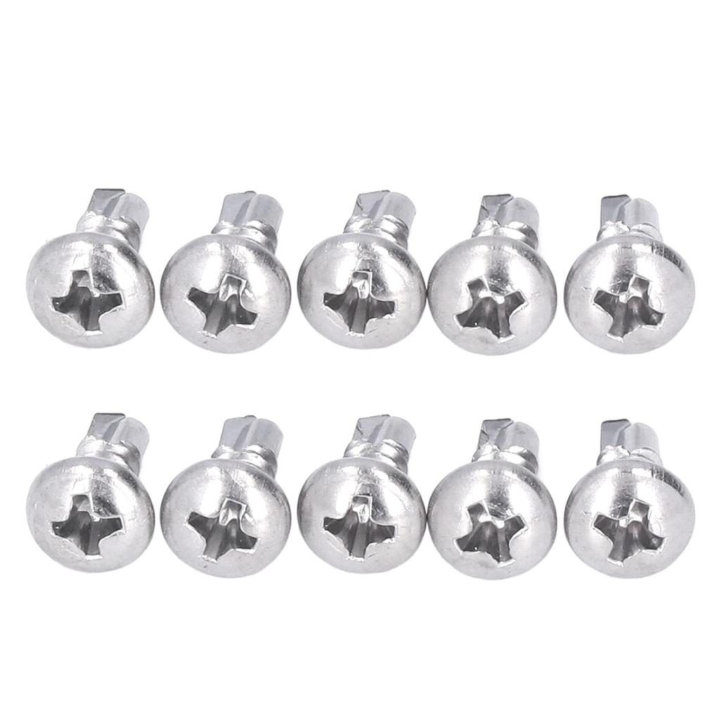 200Pcs Self Drilling Screw Stainless Steel Round Head M4.8x13 Fastener Accessory Set Kit