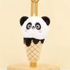 Adorable Plush Panda Ice Cream Cone Keychain Perfect Bag Accessory Cute Toy