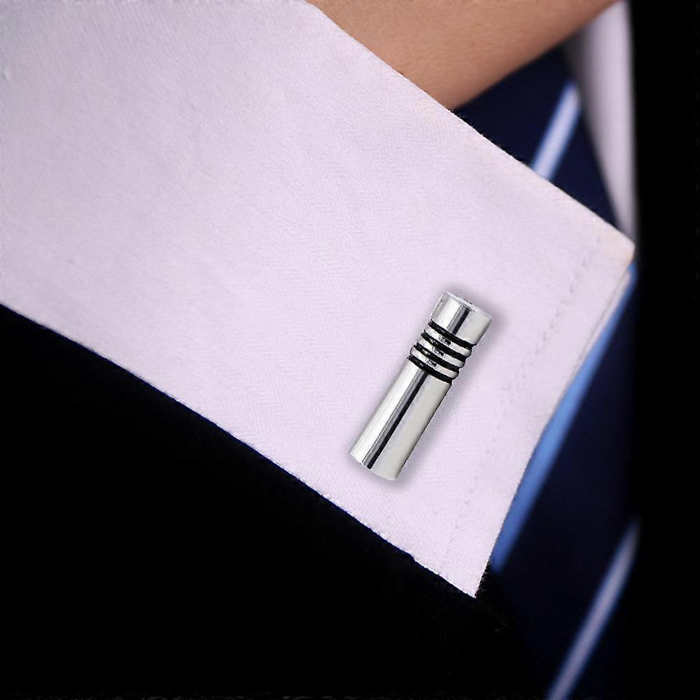 New minimalist and stylish men's business alloy cufflinks, French-style striped shirt studs.
