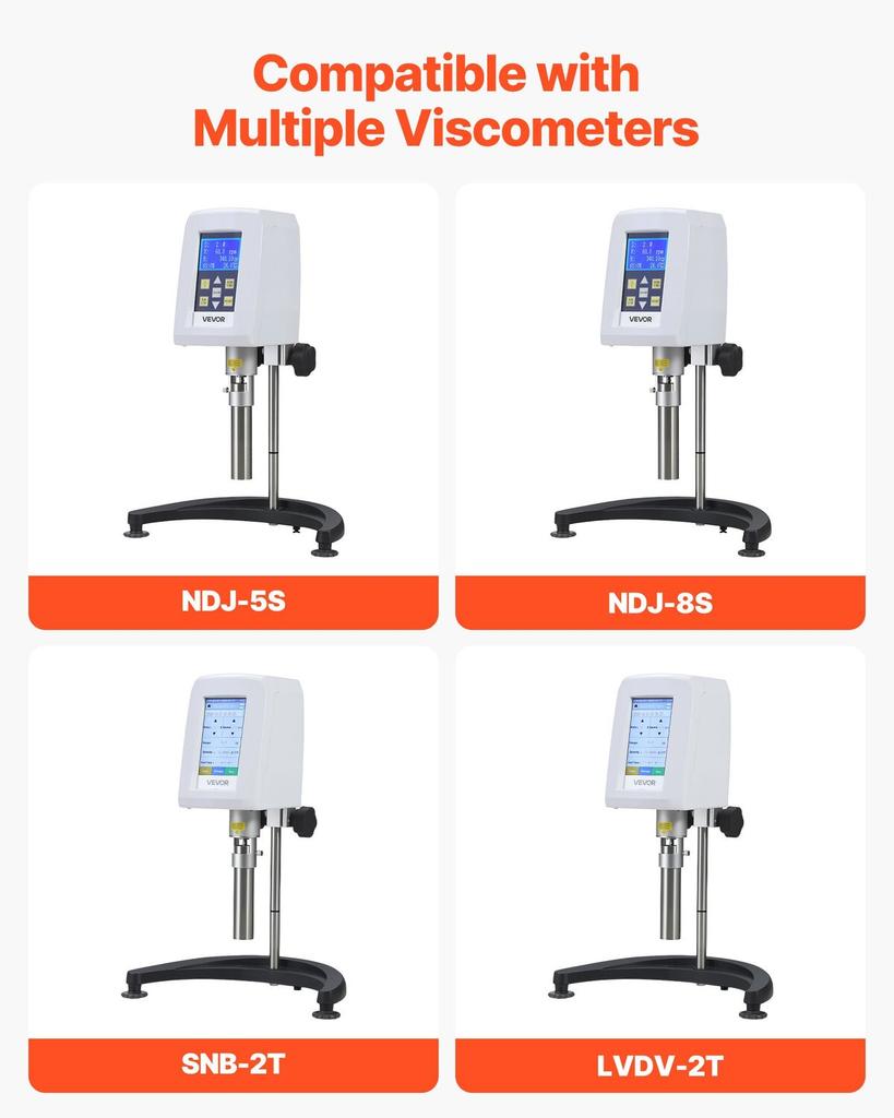 Rotary Viscometer Rotor, 1-80 cP, 0# Viscometer Spindle, Stainless Steel, with Storage Case, for NDJ-5S NDJ-8S SNB-2T and LVDV-2T Laboratory Digital