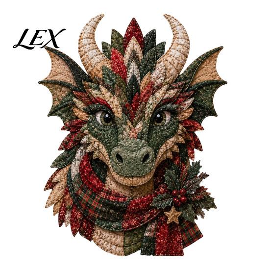 Dragon Pattern Fabric Set Patchwork DIY Kit, Craft Modern Aesthetics Sewing Project for Adults, Handmade Home Decor Ready to Use Pack