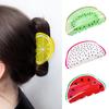 1pc Lovely Cartoon Fruit Shaped Hair Claw Clip Cute Non Slip Ponytail Holder Trendy Hair Styling Accessories