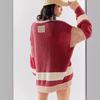 2024 Women's Plus Size Color Block Knit Cardigan with Pockets - Autumn/Winter Collection