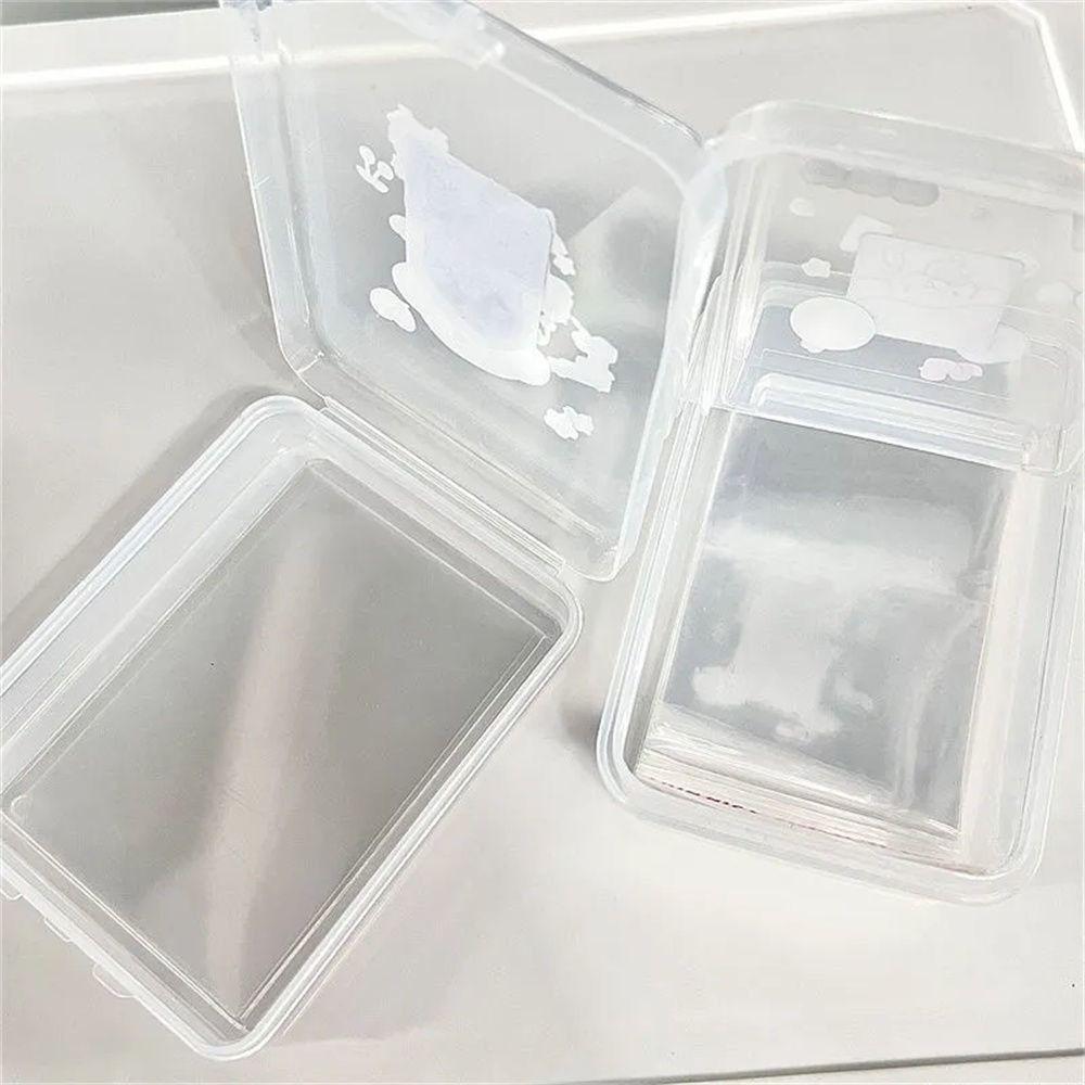 Transparent Card Storage Case Dustproof Flip Storage Box Simple Photocard Storage Box Desktop
