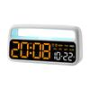 Mood Light Alarm Clock Large LED Table Clock with Handle Brightness Adjustment Time Date Week Display Desktop Clock Home Decor