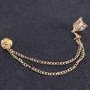 Suit Accessories Lapel Pins Gold Color Mask Tassel Chain Brooch Tassel Brooches Brooch Women Men