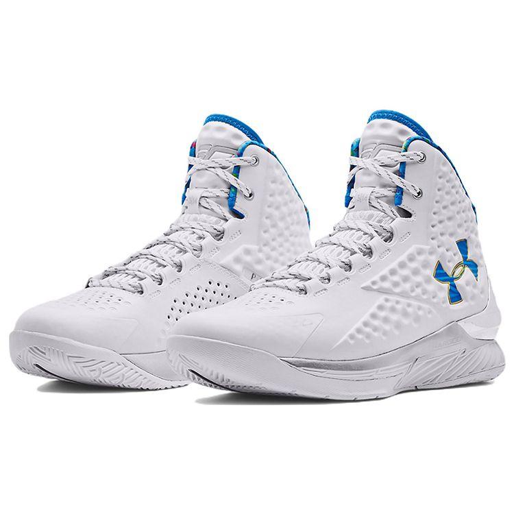 Under Armour Мужские кроссовки Curry 1 Splash Party 2022 Белый Металлик-Серебристый 3026050-100