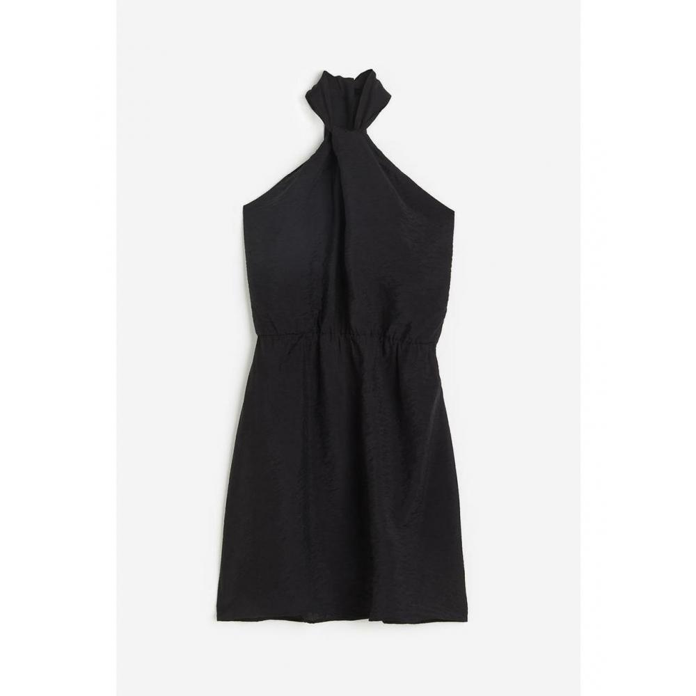 H M Halterneck Dress Black 1177420001