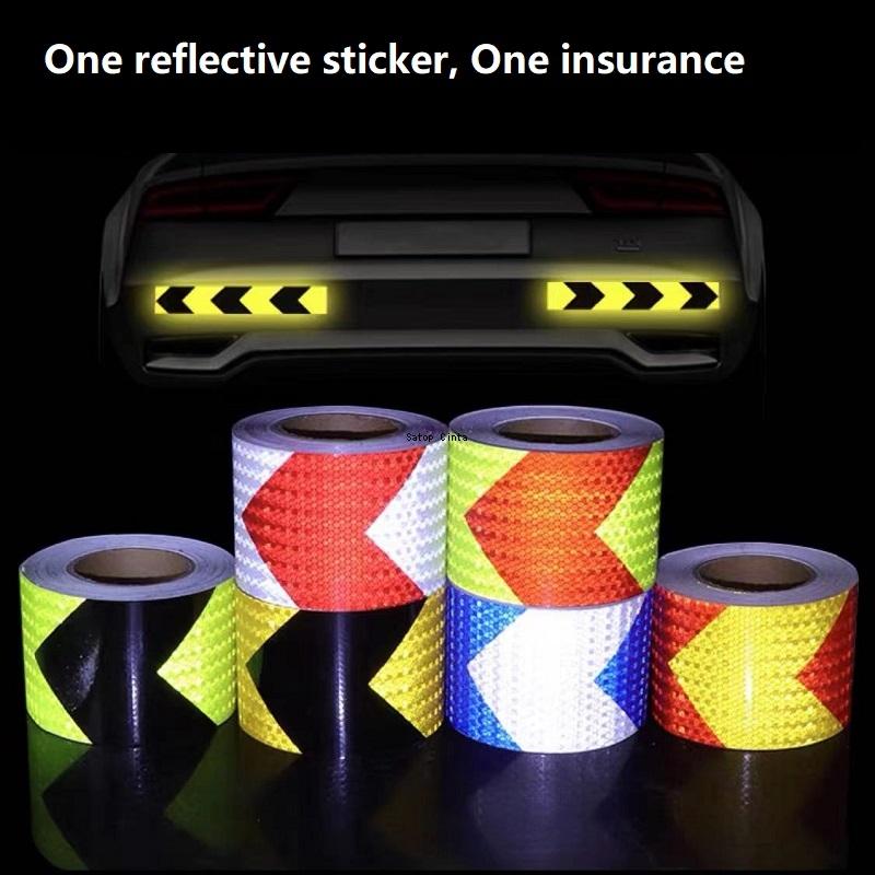 4inch*16FT Waterproof Reflective Tape Yellow-Black Conspicuity Adhesive Safety Stickers Arrow Warning Reflector Tapes For Trucks