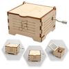 Wooden DIY Phonograph Children's Hand Cranked Music Box Assembly Material Handmade Ornament Creative Model