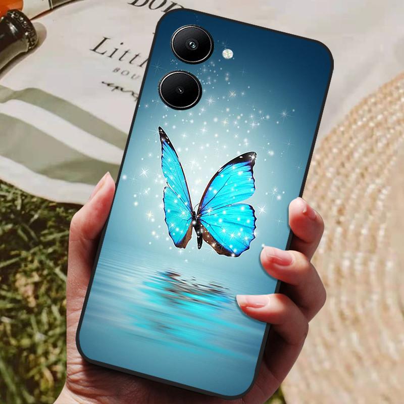 Чехол для Realme 10 4G Черный Мягкий Силиконовый Ударопрочный Чехол для Телефона Realme 10 2022 Чехлы для Телефона Realme10 C33 C 33 4G Защитные Fundas